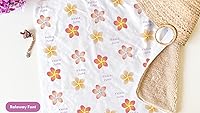 Vista 8 de Coca + B Personalized Baby Blanket - Customized Plumeria Newborn Receiving for Girls & Boys, Custom Hawaiian Nursery Gift, Customizable With Name