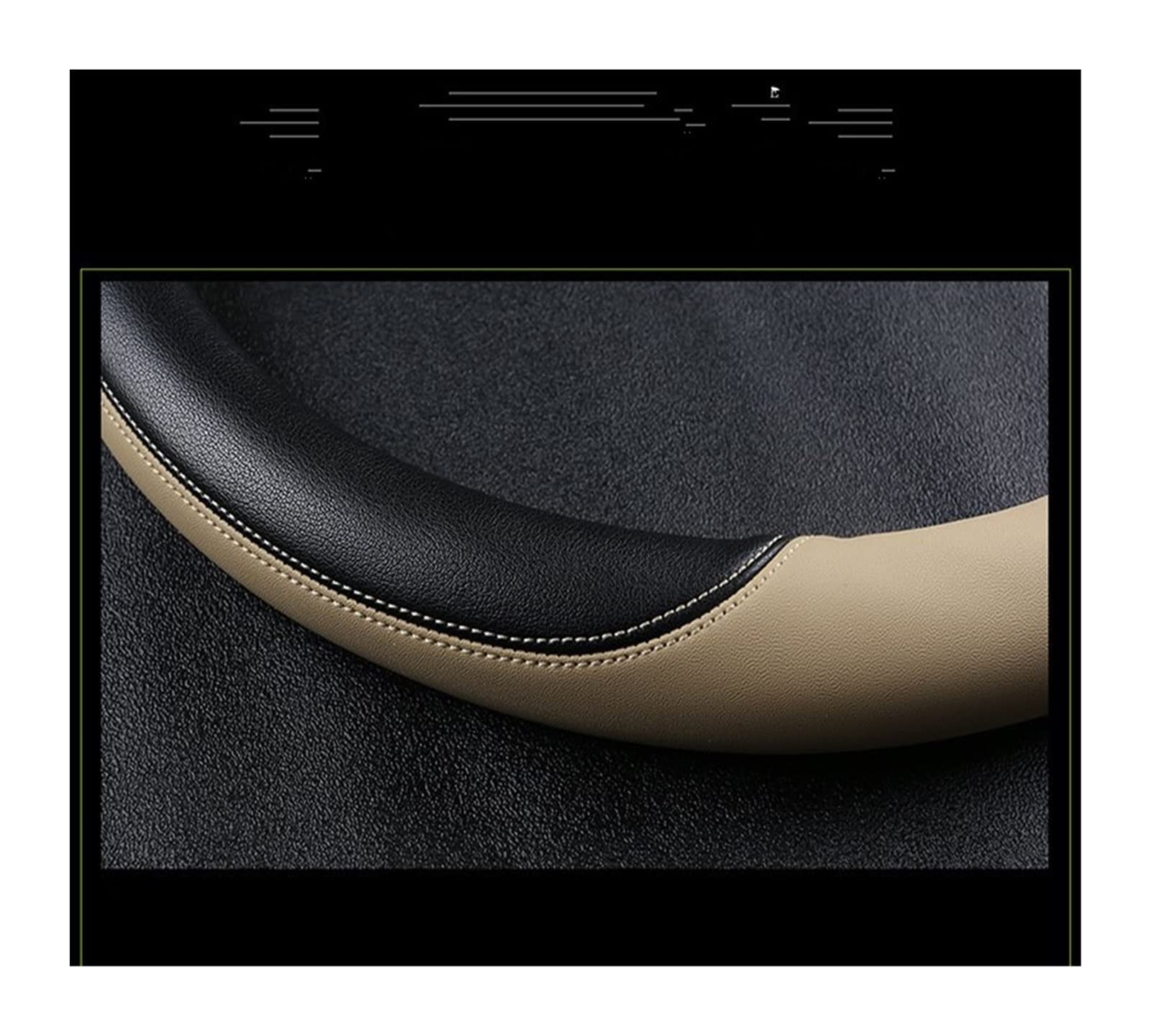 Cubierta Protectora Volante Vehículos De para 38 Cm, Seguro para Hombres, Cuero Negro Microfibra, Cubierta Dirección Coche 15 Pulgadas, Ajuste Antideslizante para Coche (Color : 1)