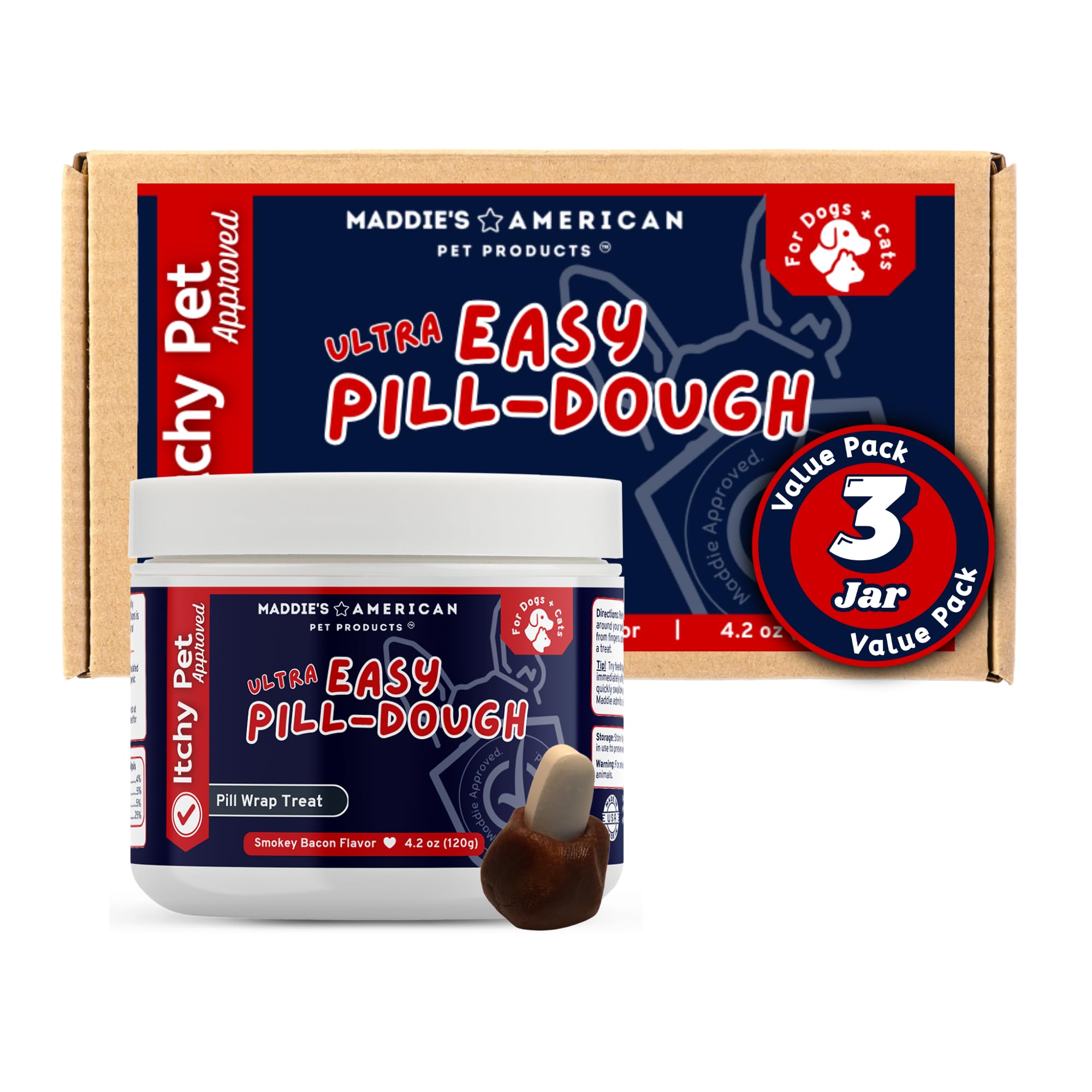 Maddie's American Pet Products Easy Pill Ultra Dog Treat Wrap - Hypoallergenic Pill Concealing Pocket, Pouch or Wrap Treat - Chicken Free Allergy