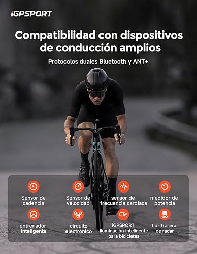 iGPSPORT BSC300T Bike Computer GPS Map Navigation 2.4” Touchscreen, Ideal Cycle Computer for E-Bike, Radar, Smart Light (BSC300-ES-GM) - 4
