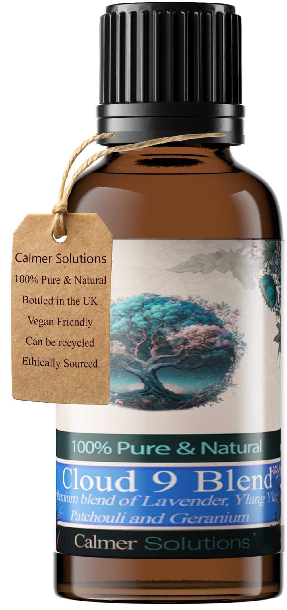 Calmer Solutions Clear Calming Essential Oil Blend 30Ml – Lavender, Patchouli, Ylang Ylang & Geranium | Cloud 9