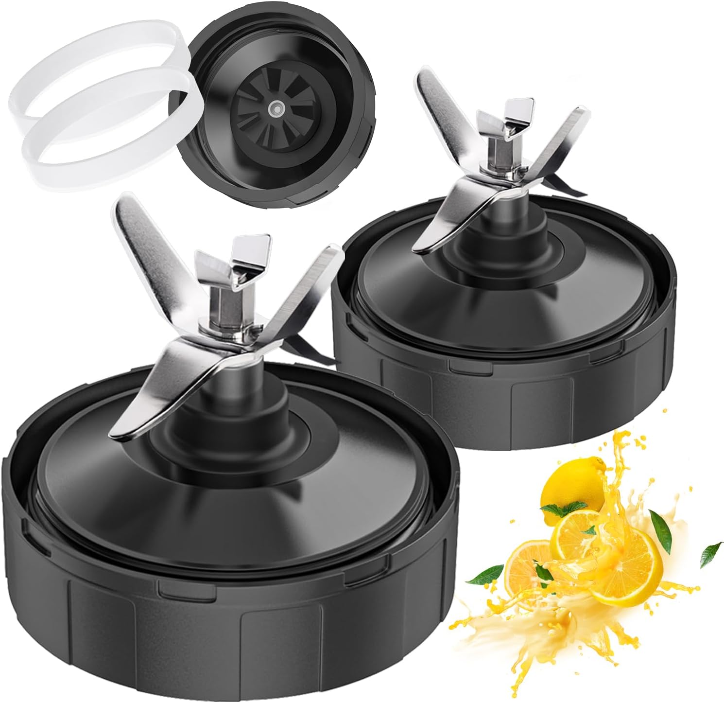 7 Fins Ninja Blender Blade Replacement Ninja Blender Parts Compatible with Ninja BL487T_30 BL2012 NN101 CT680SS for Ninja Blender Cups 24oz 32oz Blender 7-Fins Extractor Blade Assembly