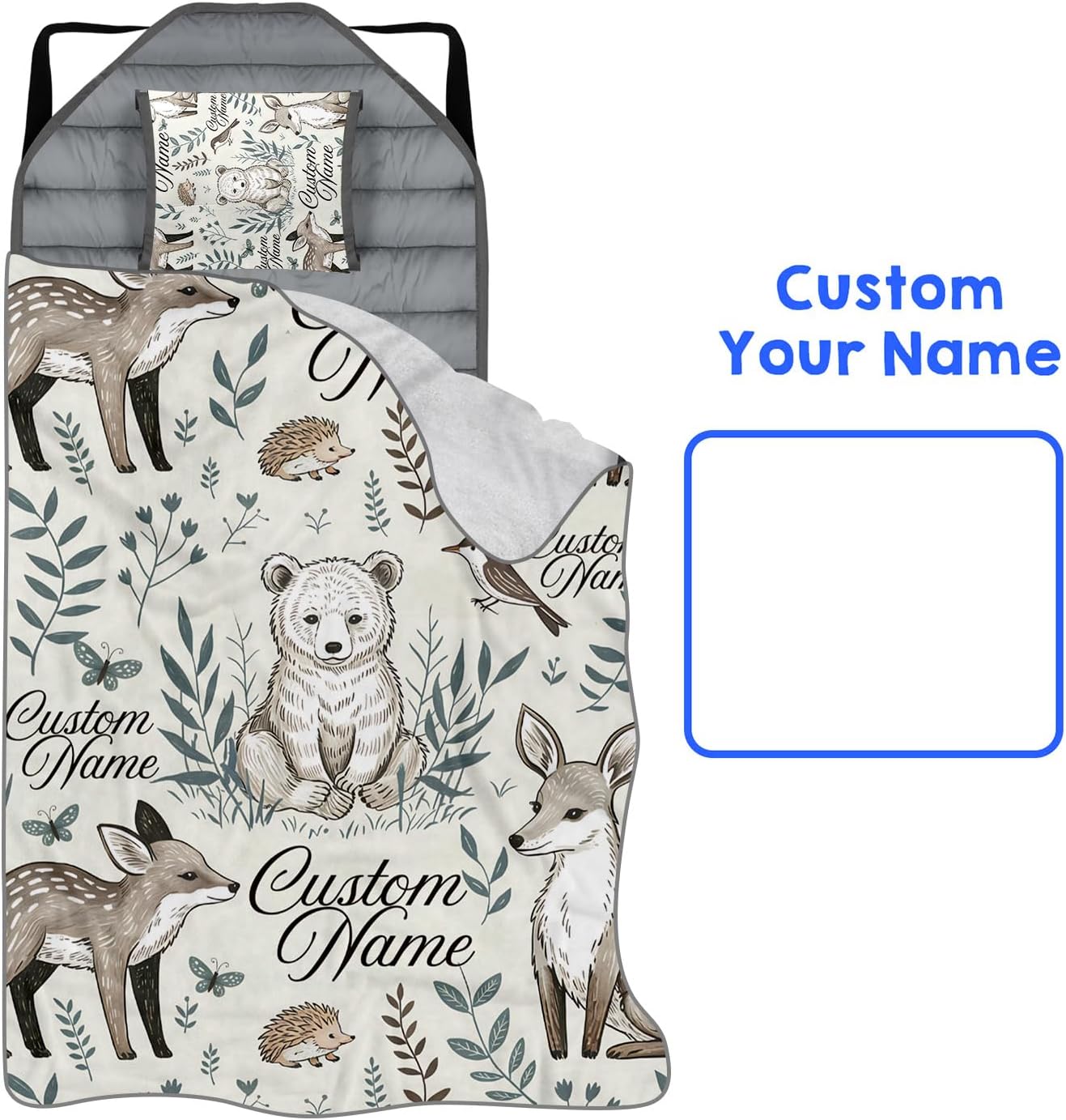 Personalized Toddler Nap Mat - Custom Name Slumber Bag with Personalized Design, Soft and Cozy Flannel Sleeping Bag for Kids, Perfect for Daycare, Preschool