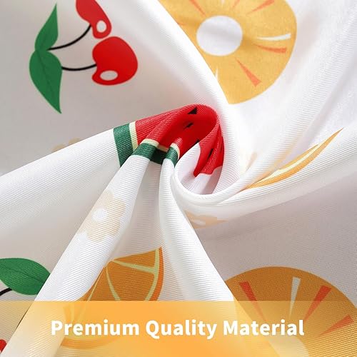 Miniatura 5 de SASTYBALE Manteles de verano para mesas rectangulares, a prueba de derrames, para interiores y exteriores, con estampados de sandía, mantel lavable