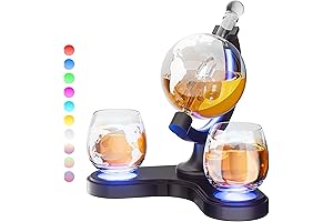 Kollea Whiskey Globe Decanter Set: Ultimate Gift for Men