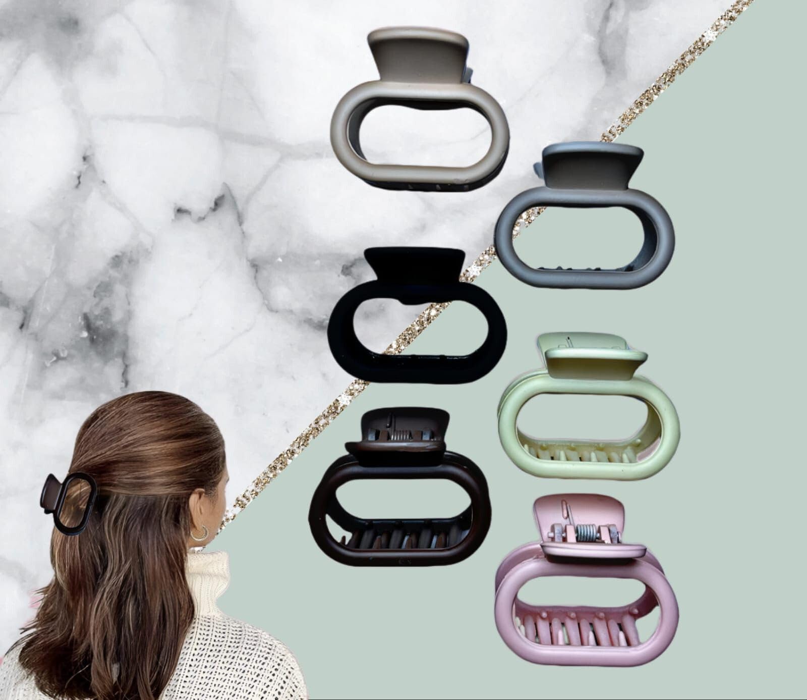 Glamezone Matte Large Clutcher for Thick and Thin Hair Pack of 6(424)-picture-28
