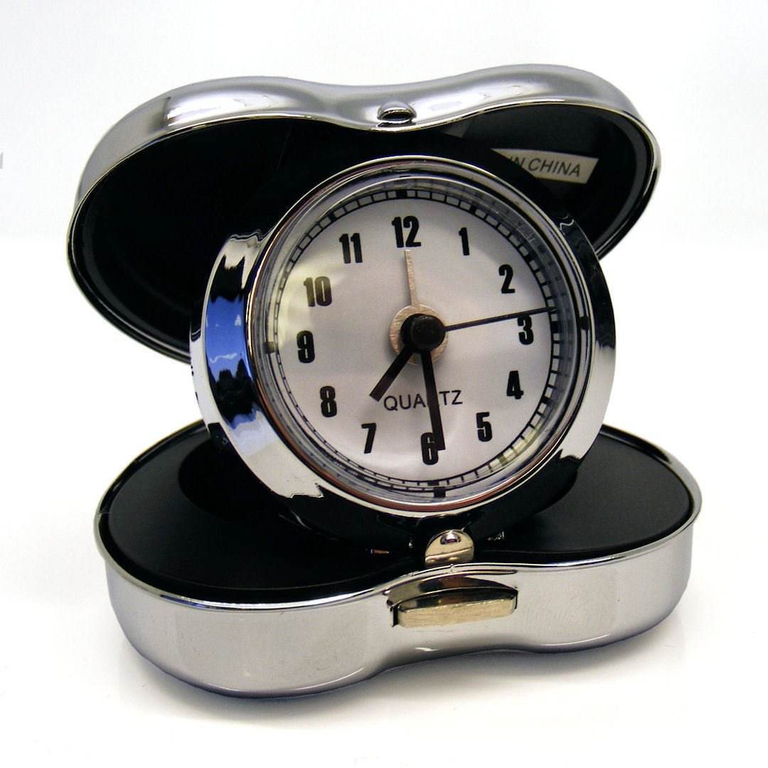 County Engraving Silver Personalised Engraved Plated Heart Shaped Travel Alarm Clock - Enter Your Own Custom Text