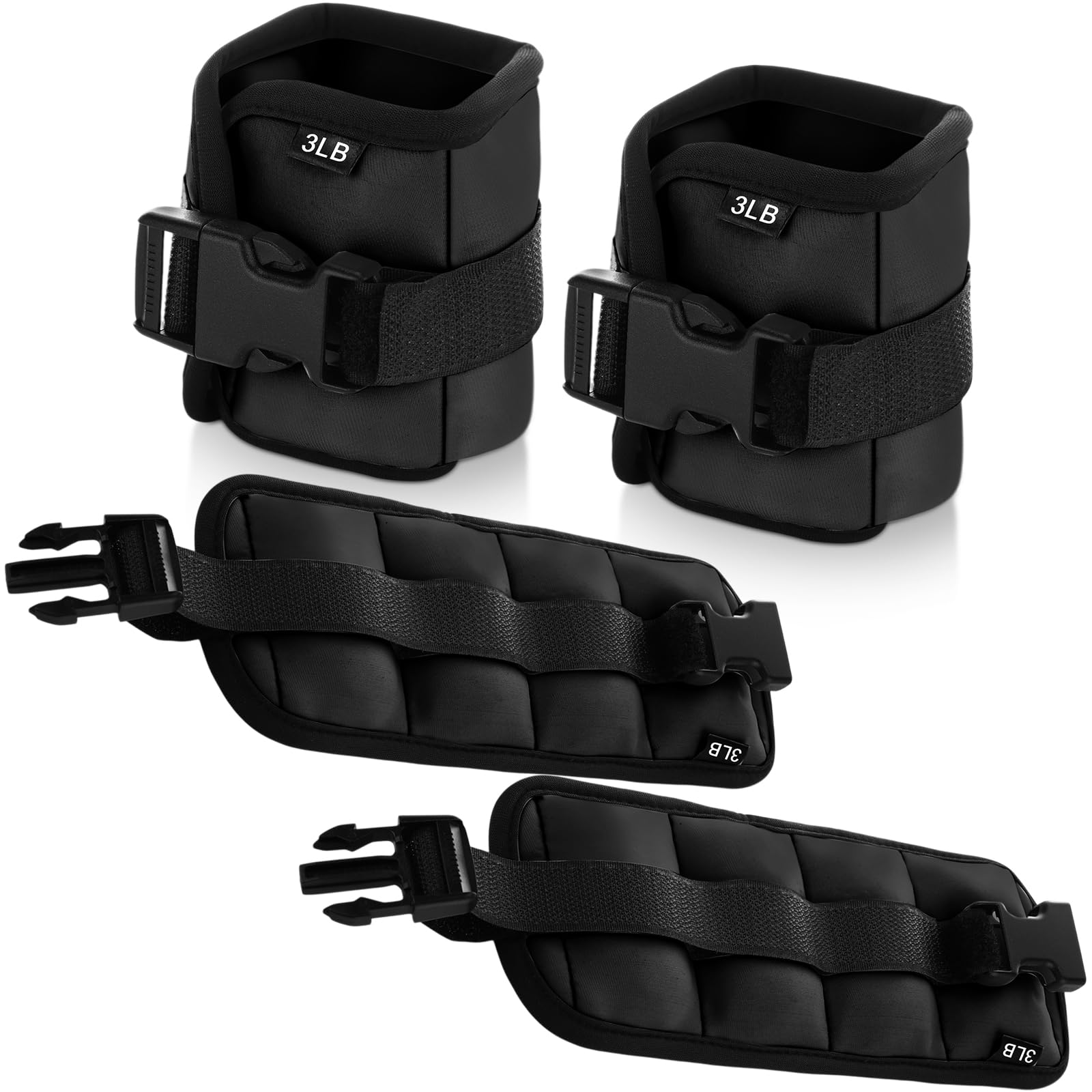 Hollowfly 2 Pairs Ankle Wrist Weights for Exercise