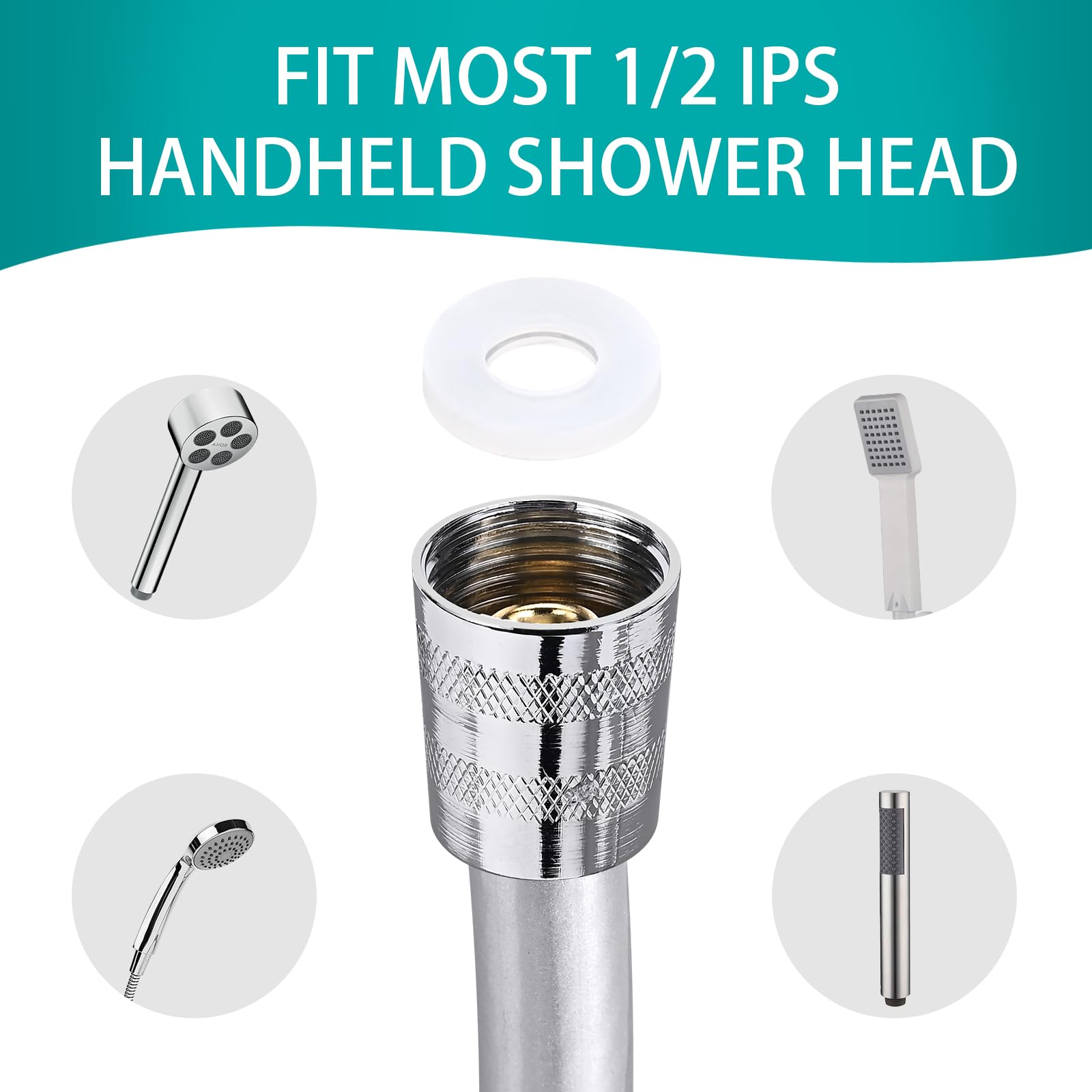 Flessibile Doccia In PVC 150cm - Doppio Connettore Universale 1/2" | Qualità E Praticità - Foto 7