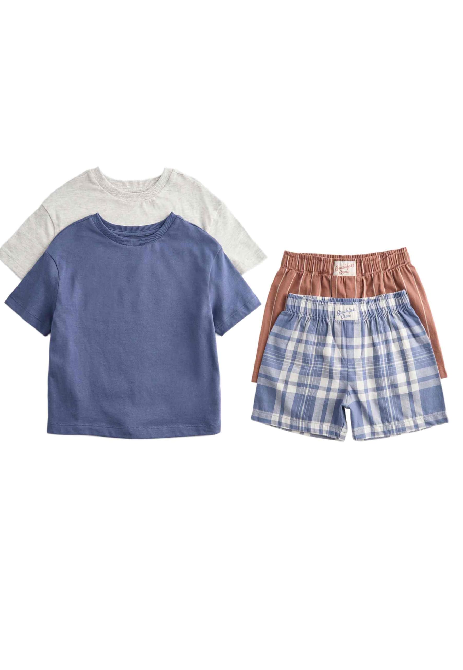 Marks & Spencer Conjuntos de Pijama con Pantalón Corto de Algodón Puro para Niño Pack de 2