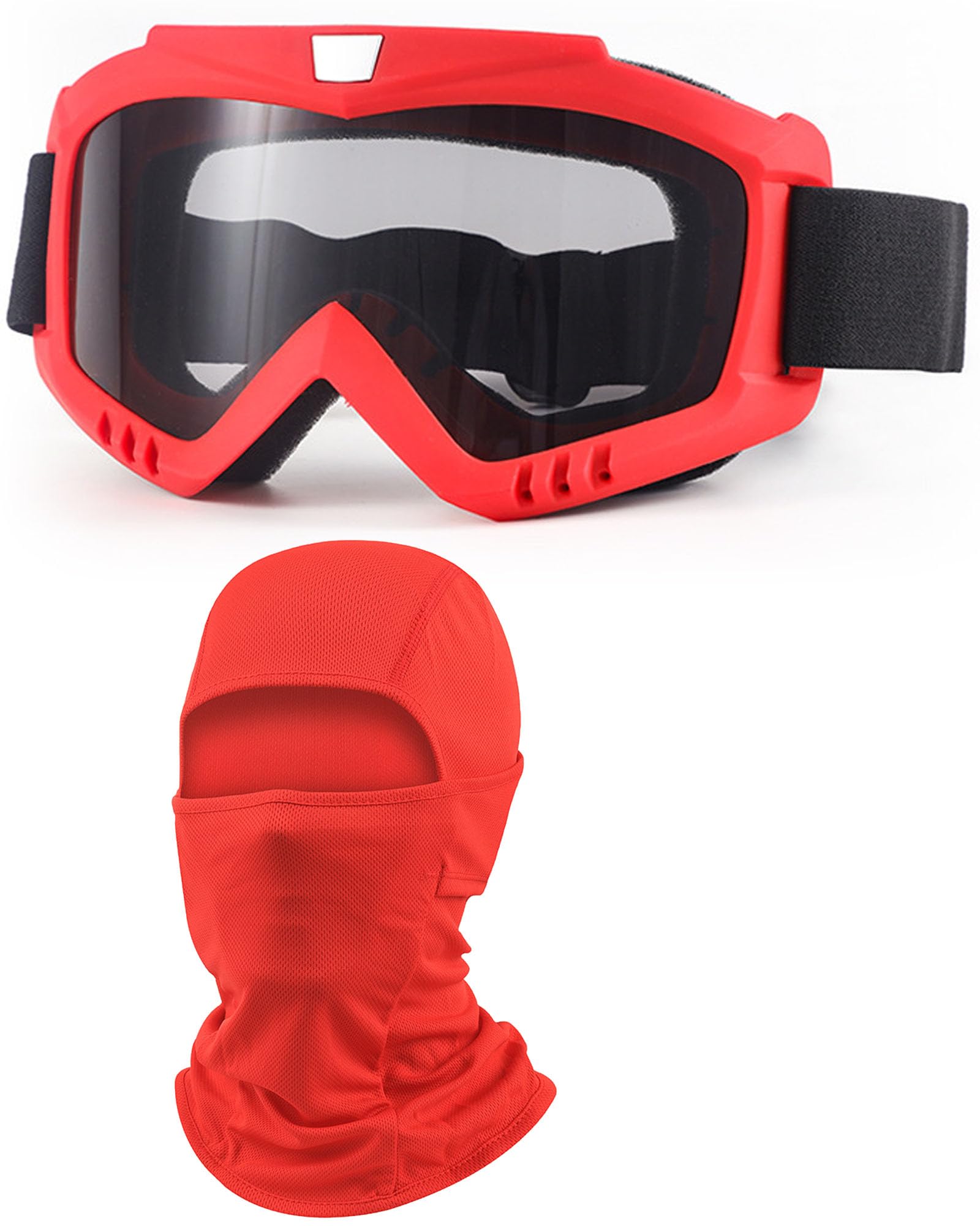 Dirt Bike Goggles with Balaclava Motorcycle ATV Riding Ski Motocross Windproof Dustproof Racing Glasses for Women Men