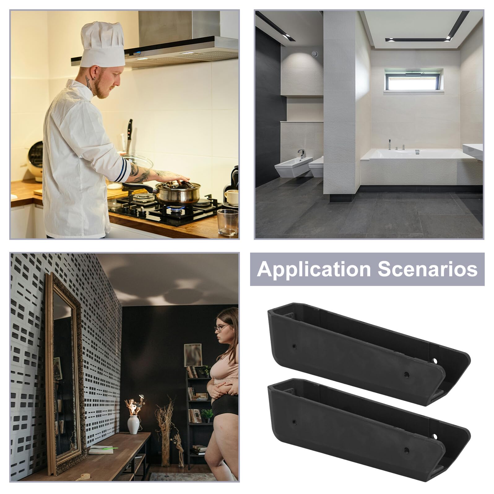 NUOBESTY Supporto Salvaspazio per Organizzazione Rapida e Sicura con Adesivo e Viti in Plastica Design Modulare per Bilancia da Cucina Digitale in Cucine Piccole e Dispense
