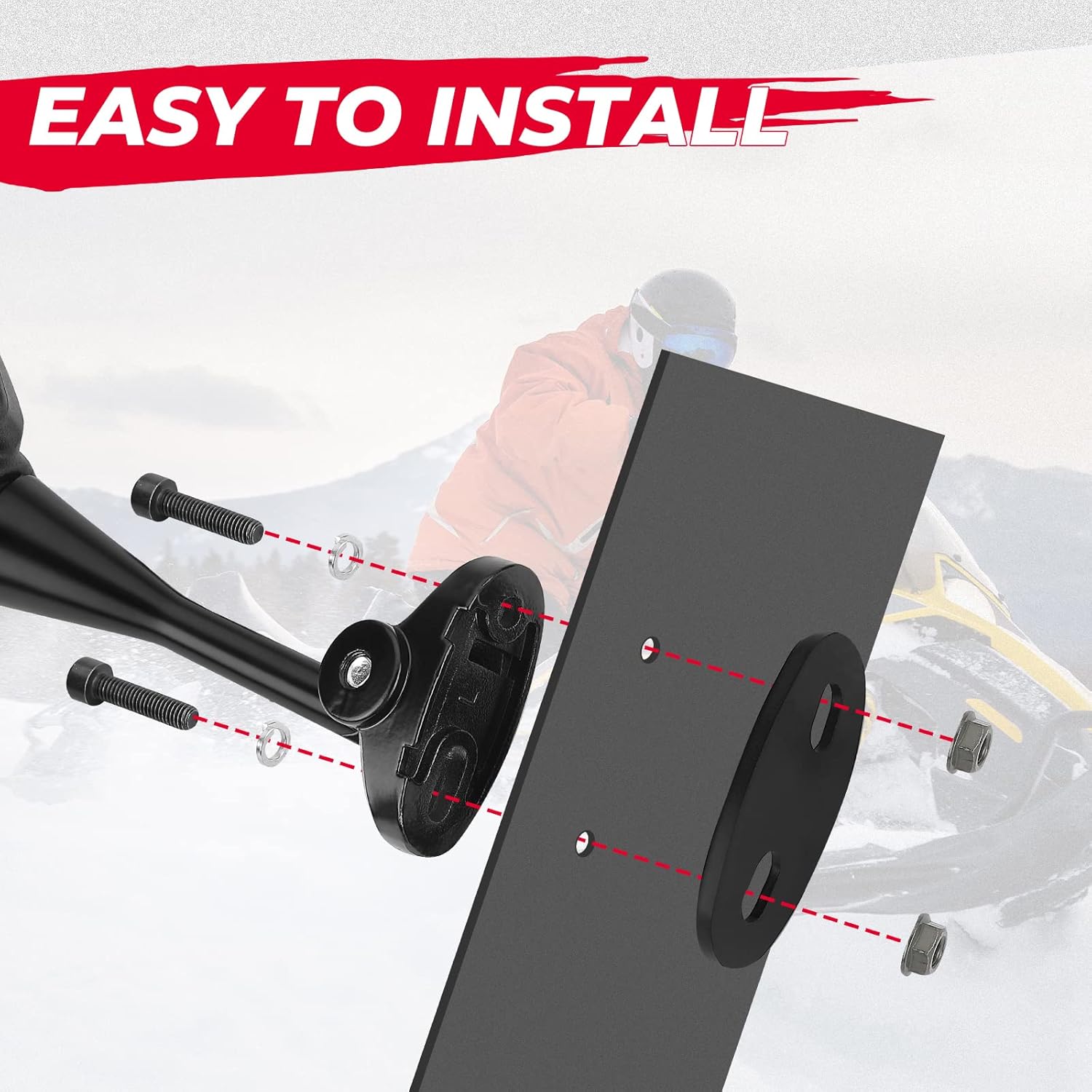 Buy kemimoto Mirrors for Snowmobile Rear View Mirror Hood Mounted Side