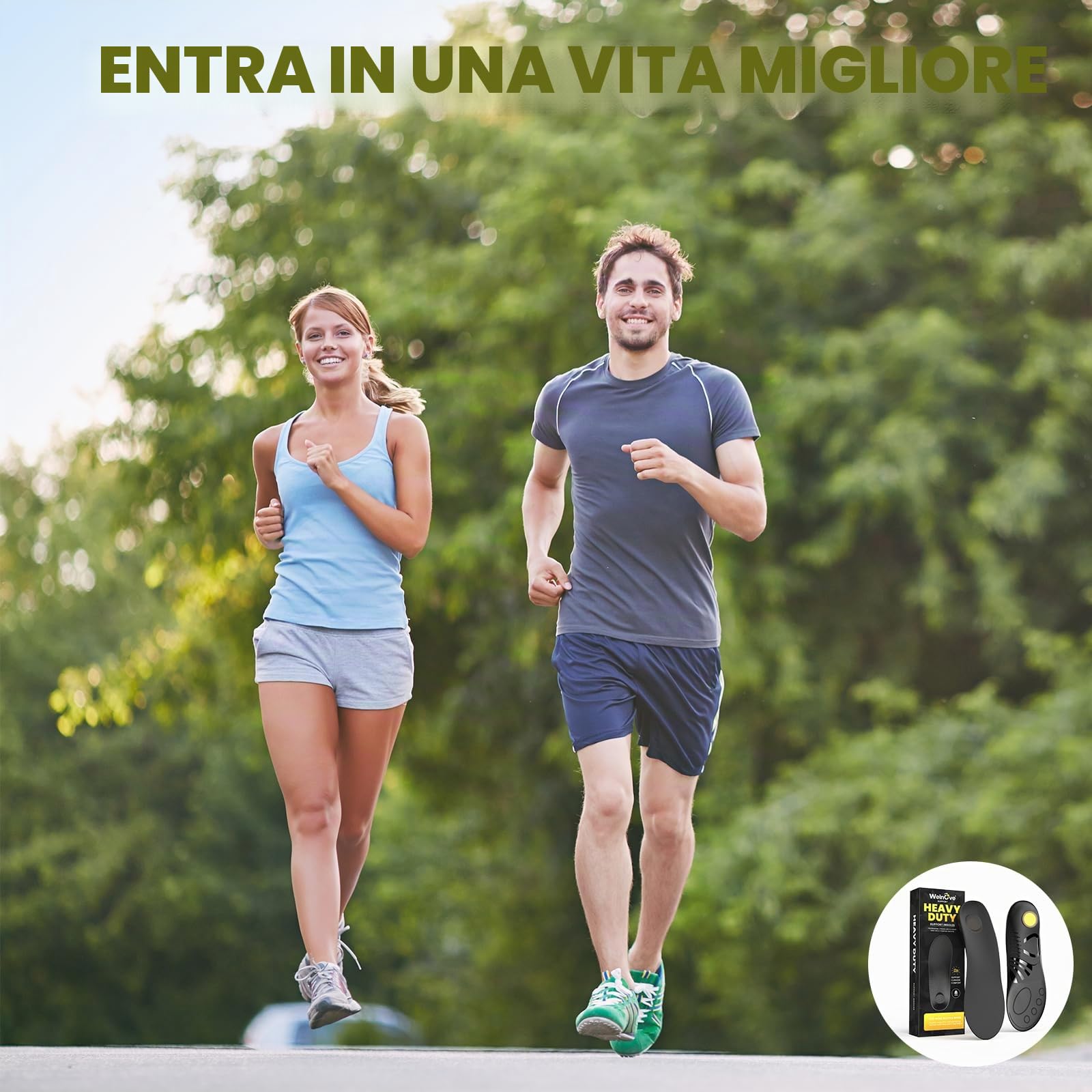 Solette per Fascite Plantare - Solette Ortopediche con Supporto Arco Plantare - per Tallone e Sperone Calcaneare - M- Donna & Uomo 42-43.5