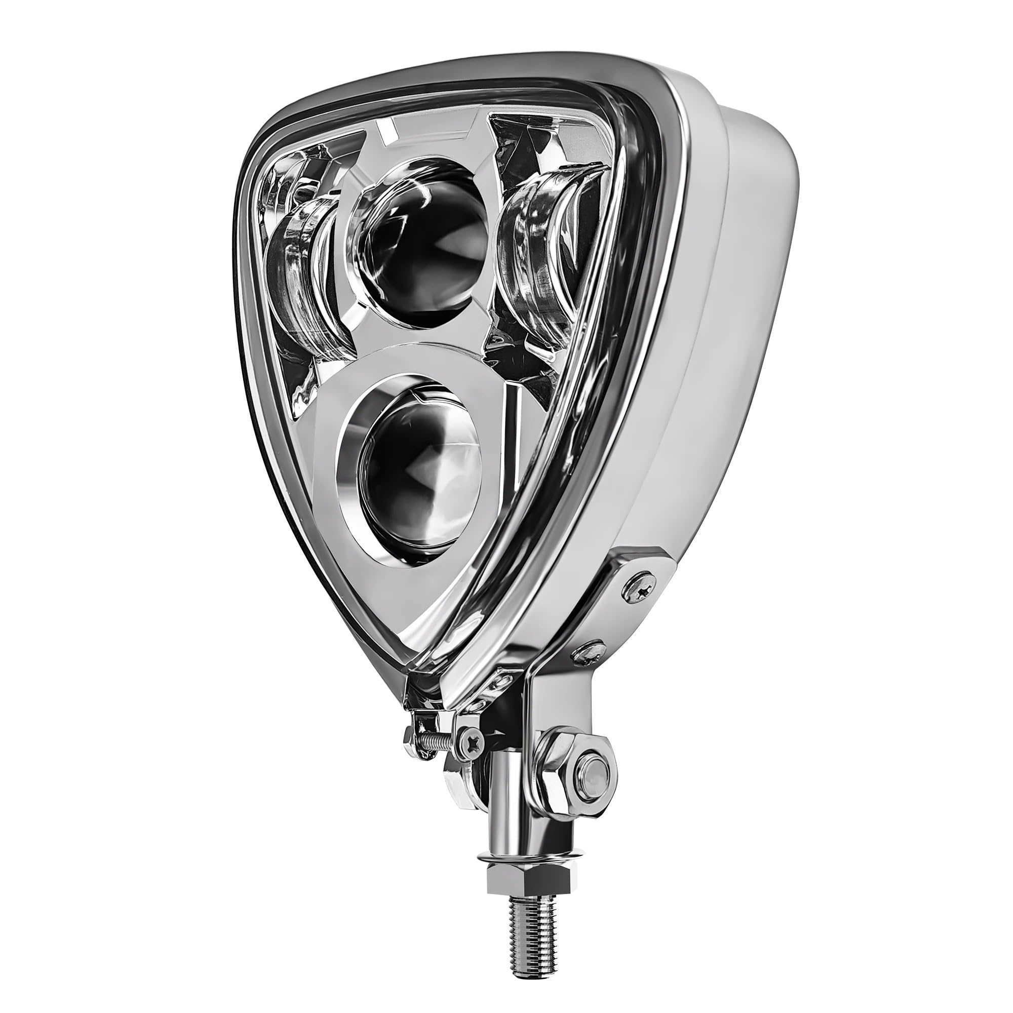 Faro Led Moto Soporte De Conexión Para Luz Triangular Doble Para Touring Cafe Racer, Chopper Y Bobber