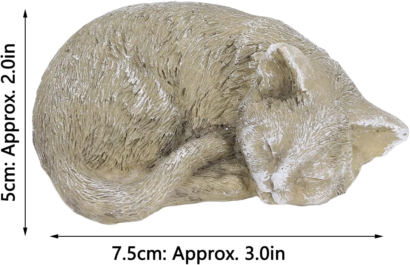 Pet Memorial Stone with DIY Engraving Tools, Weather Defying Resin Headstone for Dog Cat, Moss Style Grave Marker for Backyard Garden Lawn, Sympathy Tribute for Loss (Ornament cat Type C image 2