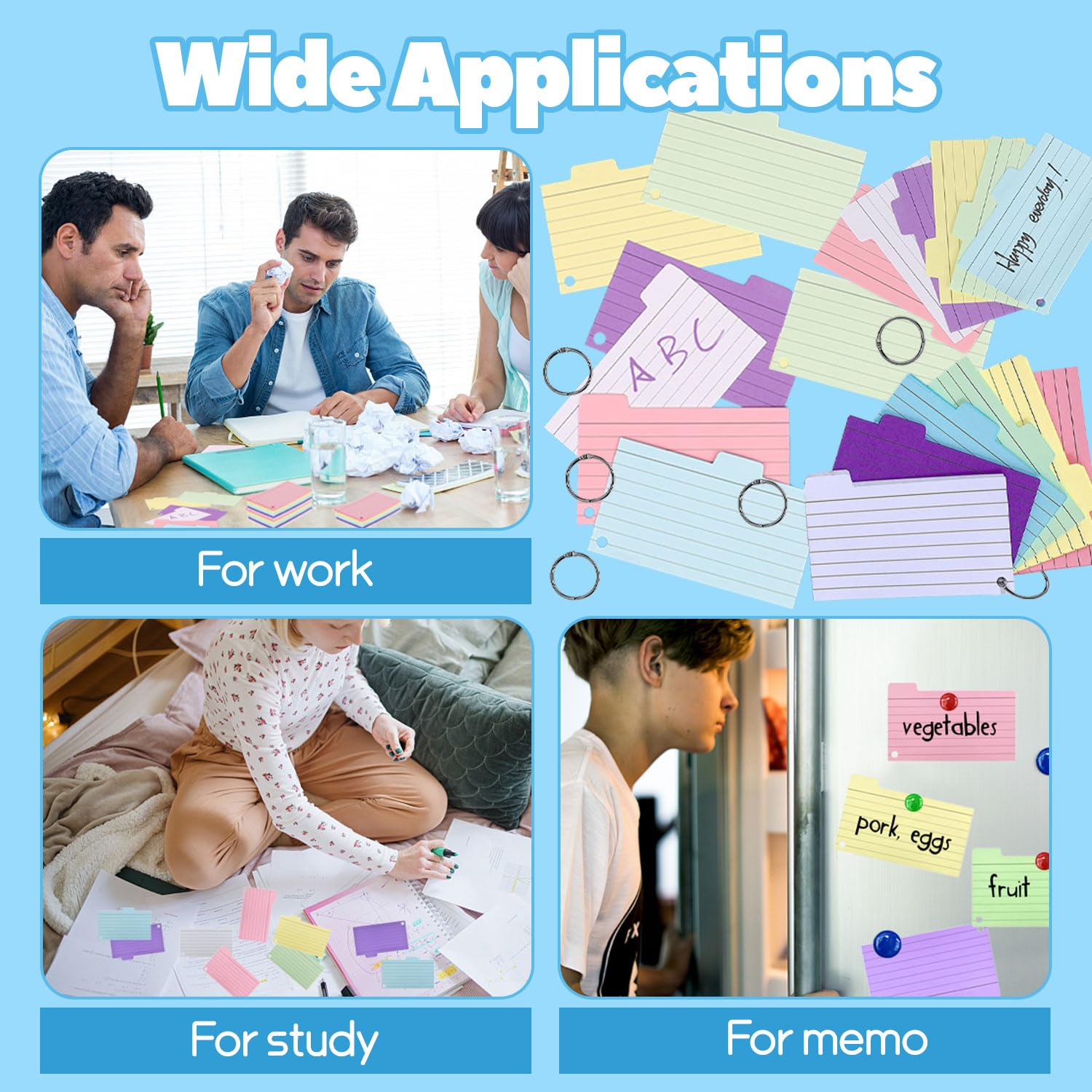 Scatola Flashcard Con 230 Carte - Per Apprendimento, Ufficio E Studio - Foto 5