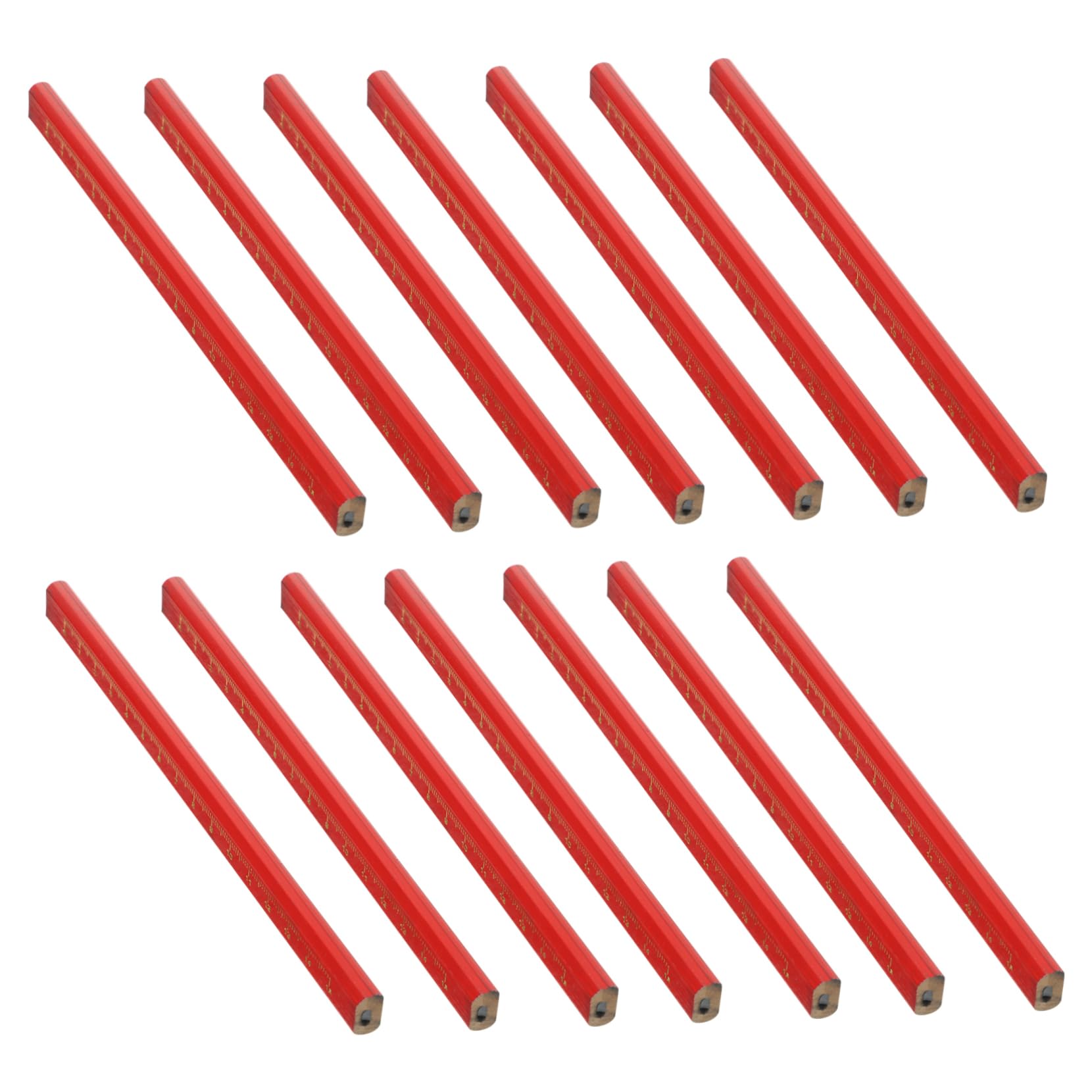 Ciieeo 50pièces Crayons De Construction Avec Graduation Mines De Crayons De Charpentier Pour Travaux De Menuiserie Construction