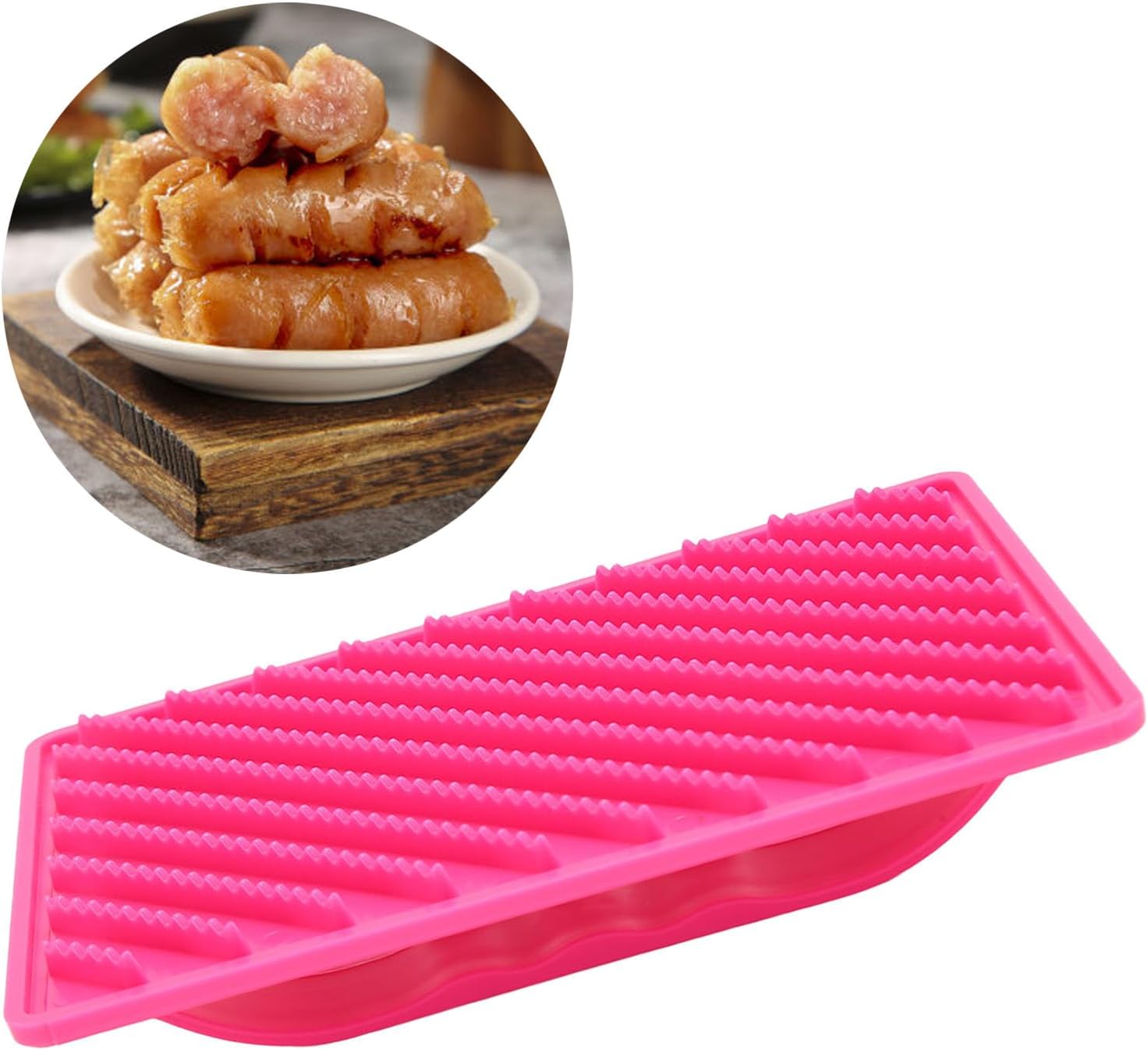 Cyrank Hot Dog Cutter Tool, Curly Hot Dog Sausage Cutter Multifunctional Sausage Criss Cross Handle Sausage Slicers for BBQ, Grilling, Picnics, Outdoor Cooking, Kitchen