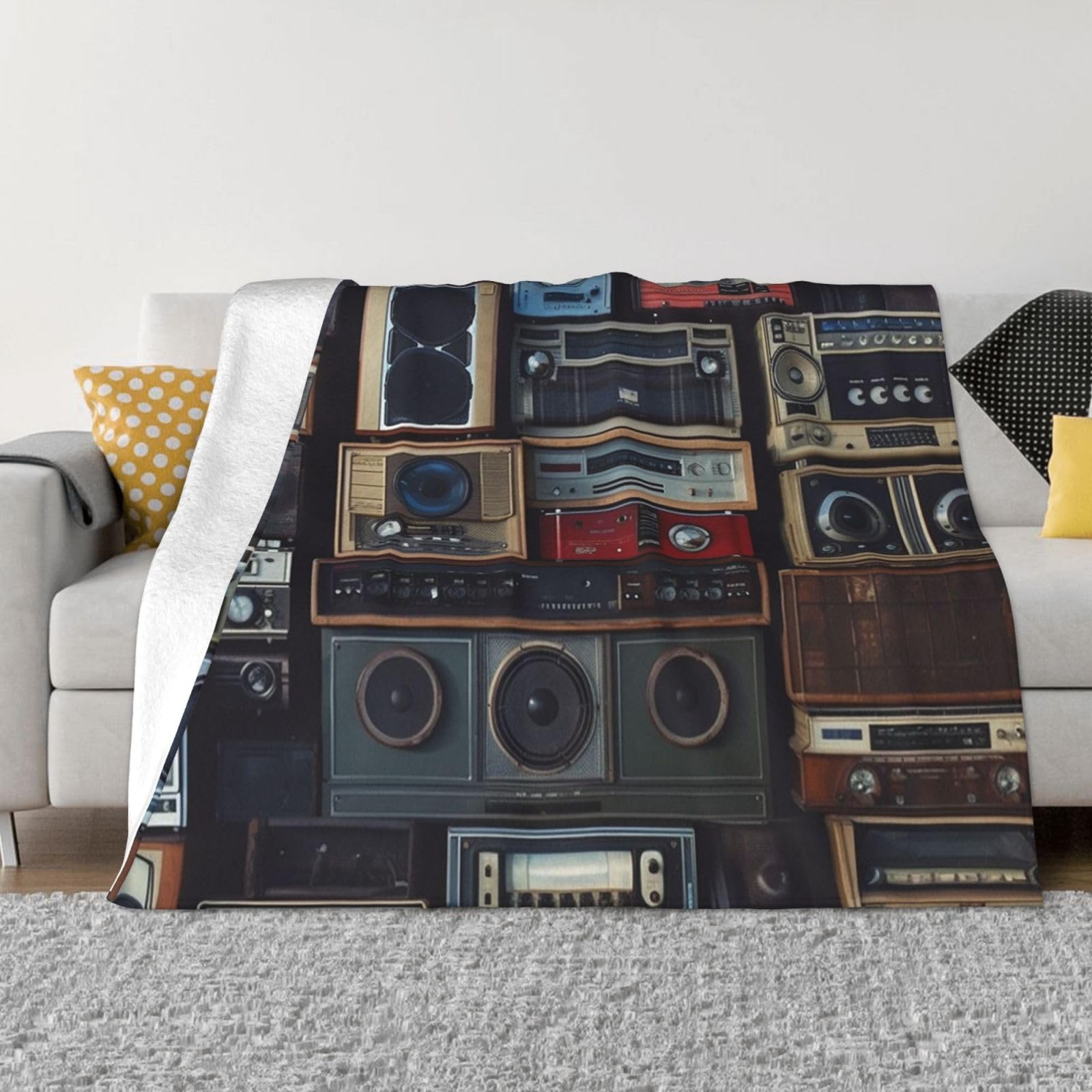 Couverture polaire en flanelle haut de gamme au fini peluche pour jeté de lit