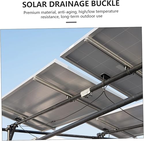 Vista 6 de OFFSCH 10pcs Solar Drainage Buckle Solar Panel Water Clip Solar Photovoltaic Panels Drain Water Solar Drain Clip Solar Panel Remove Water Clamp