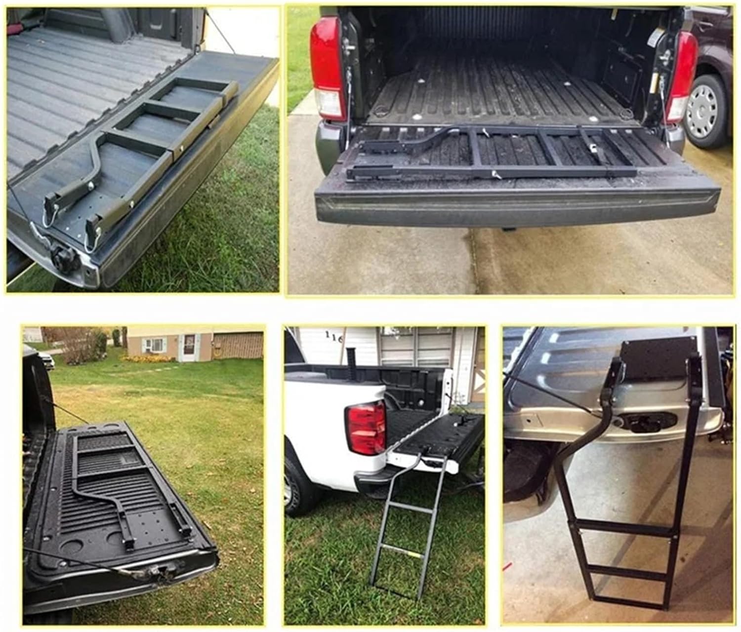 Car Universal 42inch Rear Door Tailgate Ladder Compatible for Trucks Car Pickup Truck Tailgate Ladder Tailgate Ladder Exterior Accessories