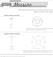 Vista 4 de Classic Accessories Veranda - Cubierta cuadrada para calentador de patio, resistente al agua, de 34 pulgadas, para exteriores