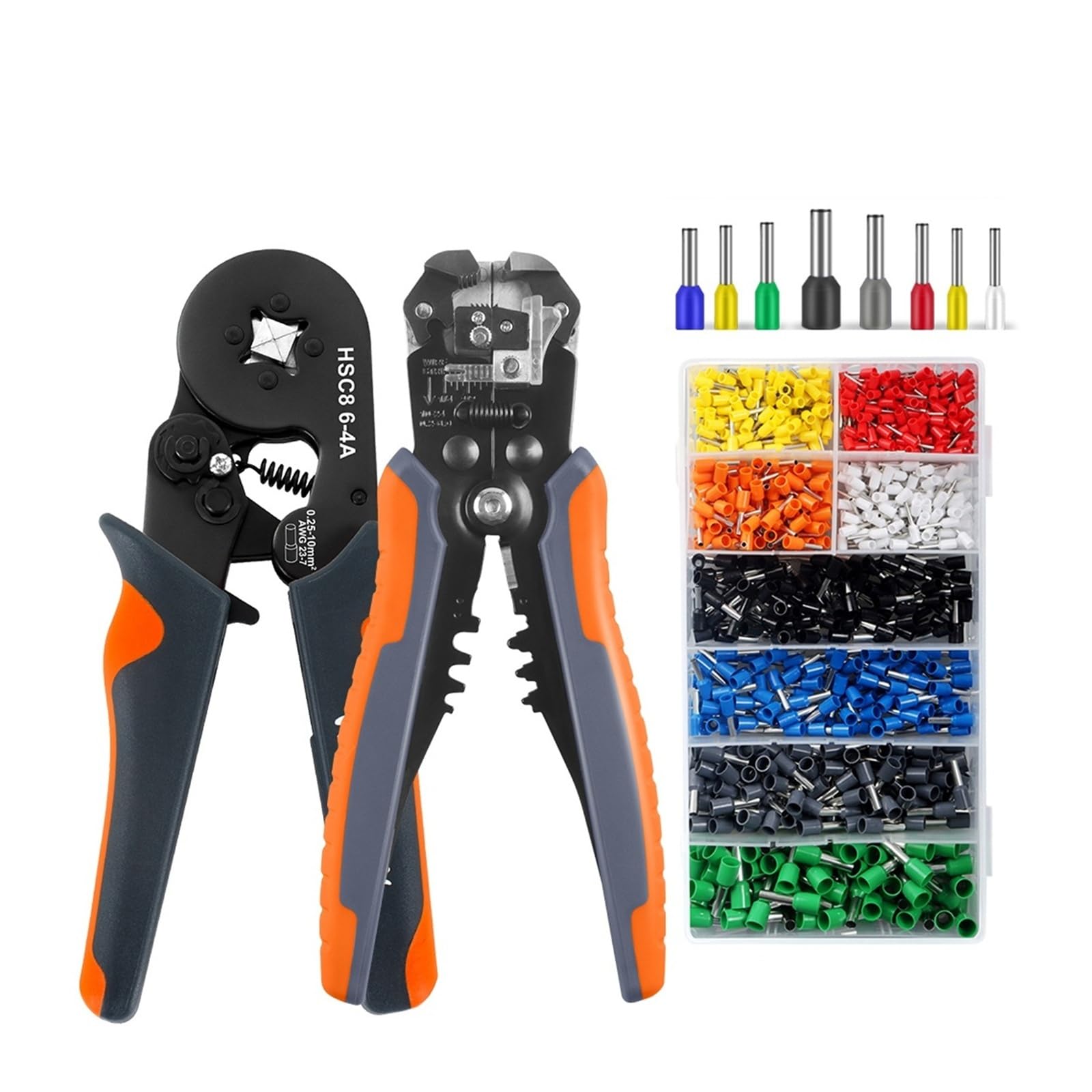Yanyaxm 6-4 Yq 800Pcs Crimper Cable Cutter Adjustable Automatic Wire Stripper Multifunctional Stripping Crimping Pliers Terminal Hand Tool
