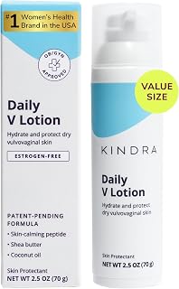 Kindra Daily V Moisturizer Lotion XL - Vulvar Vaginal Cream For Vaginal Dryness And Discomfort - Hormone Free, Gyn Tested, pH-balanced, Doctor Recommended - 200 Applications