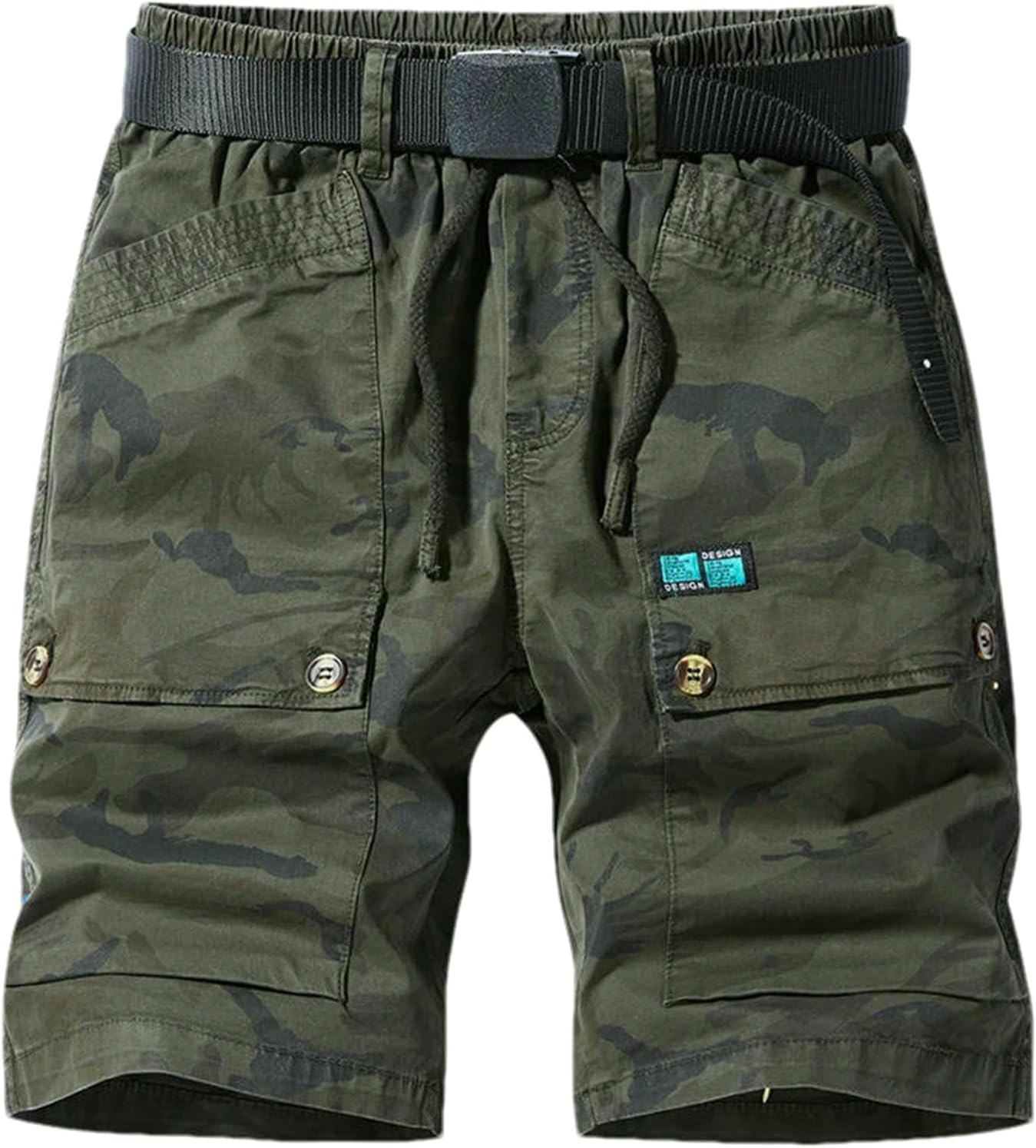 JXQXHCFS Summer Streetwear Mens Shorts Casual Camouflage Printed Loose Straight Cargo Shorts Men Daily Short Pants Man