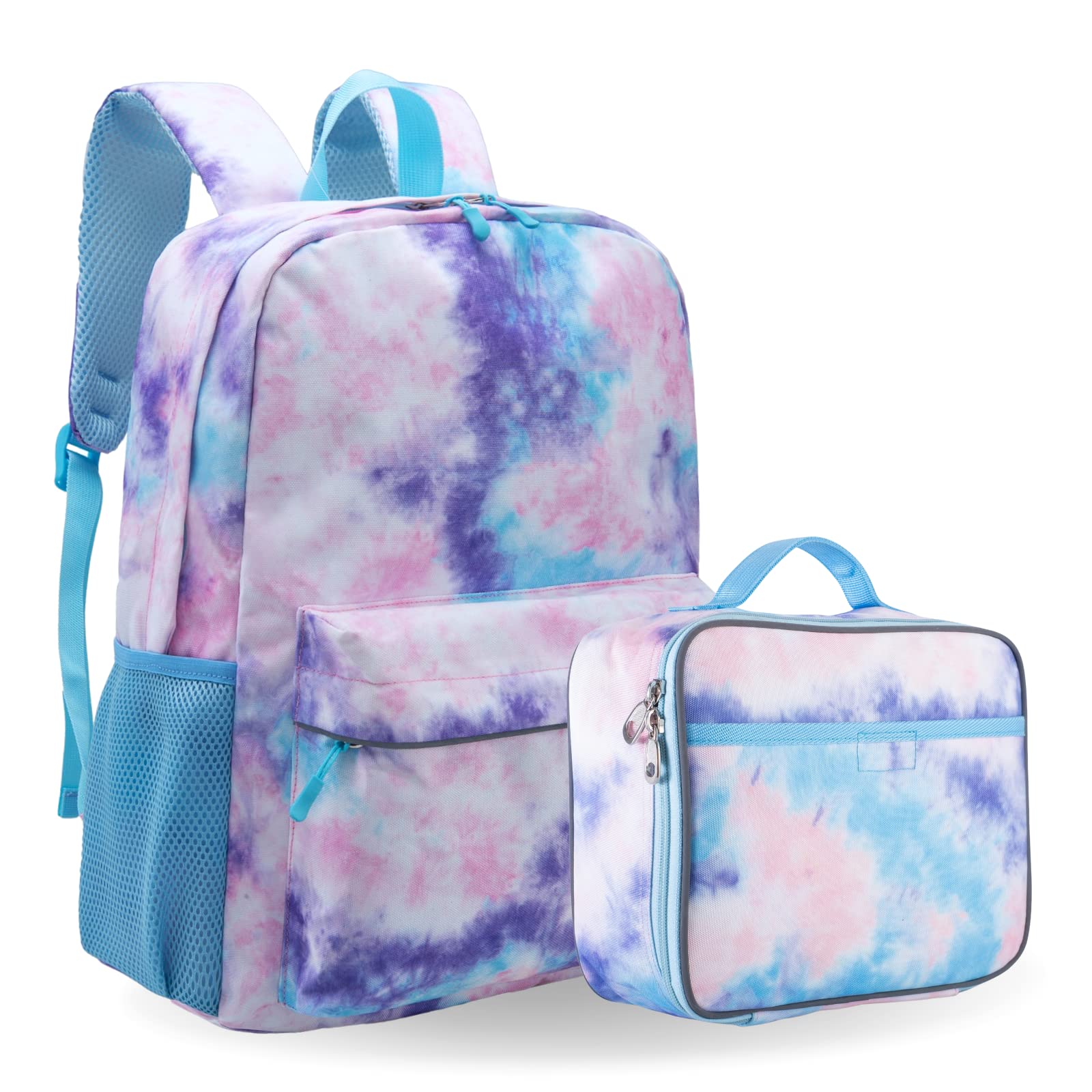 FenriciKids' Backpack with Lunch Box Set for Boys and Girls, School Bag with Laptop Compartment and Insulated Lunch Bag