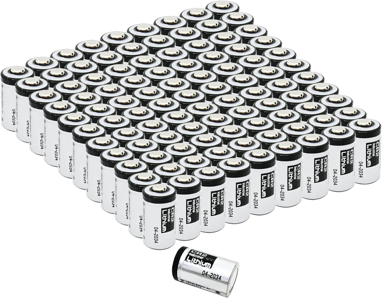 100 Pack CR2 3V Industrial Lithium Battery 850mAh Photo Lithium Battery
