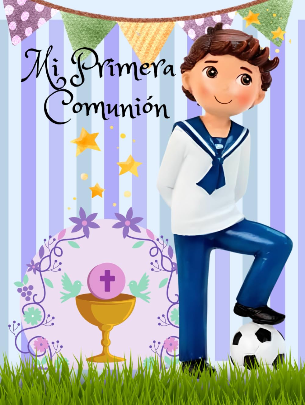 Mi Primera Comunión Niño pelota football. Libro de firmas, alegre, libro primera comunión niños. Libro para dedicatorias, album de fotos Comunión, ... Primera Comunión. My first communion boys