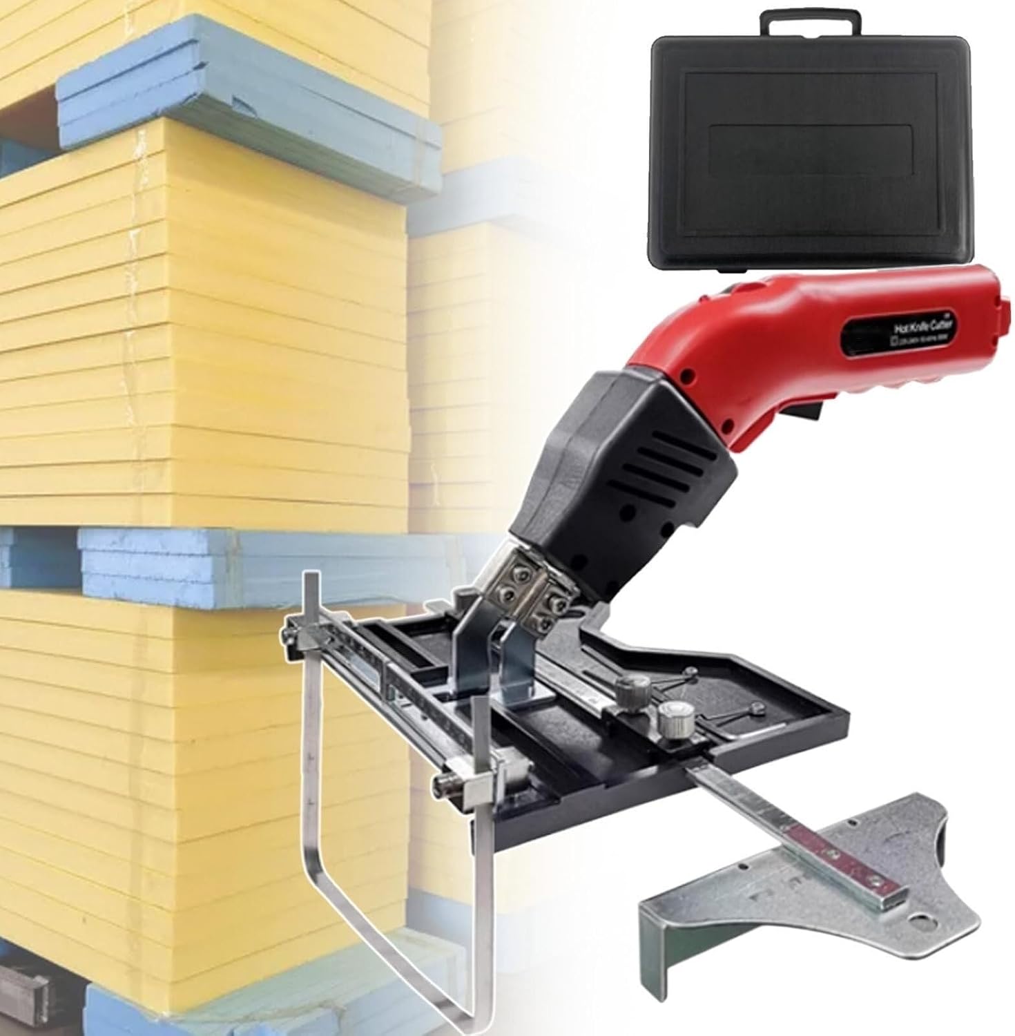 Electric Hot Blade Foam Plastic Cutting Tool Foldable Blade 15 Levels Temperature Adjustment, 200 W/250 W Foam Cutter 135° Adjustable Angle(Ks200,110V)