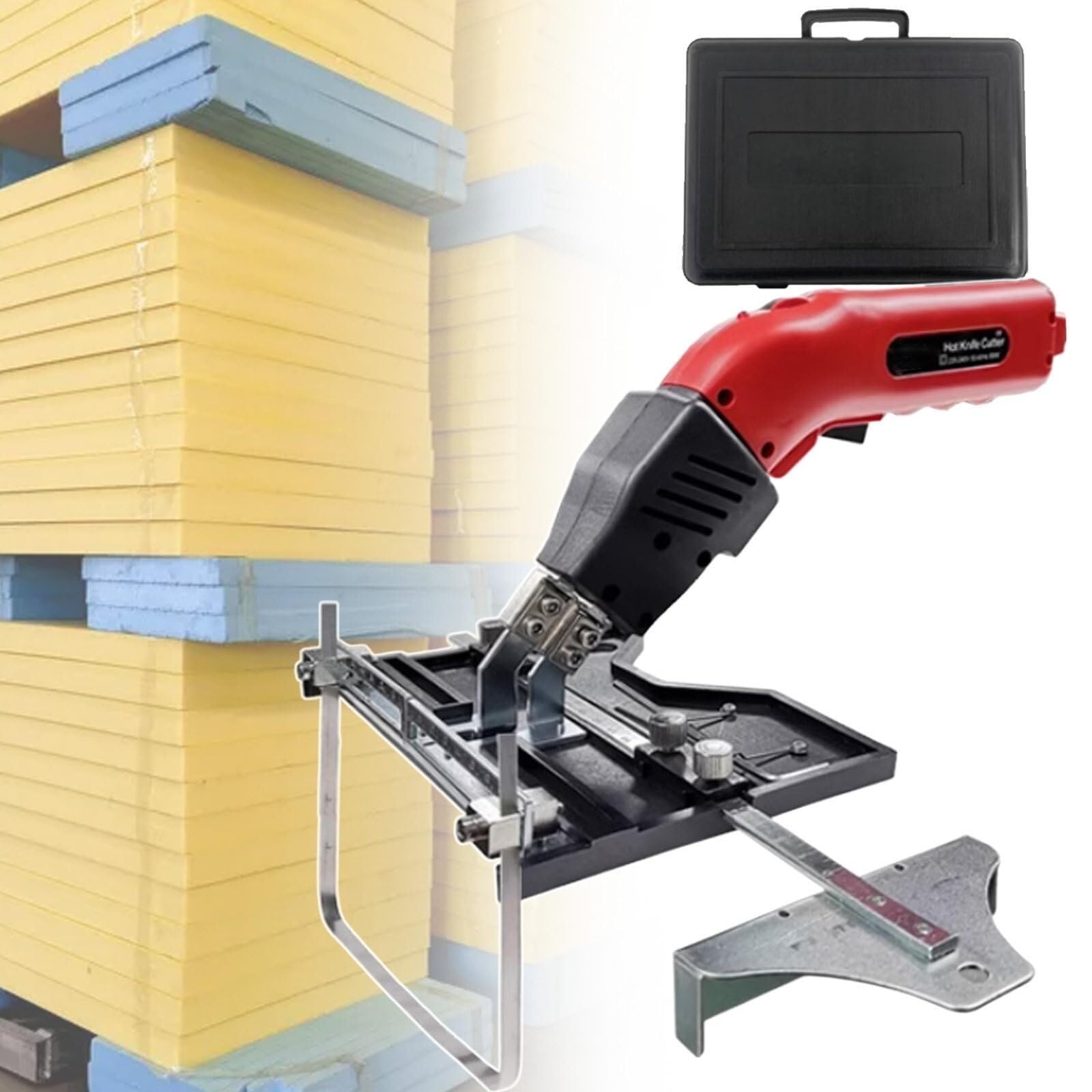 Electric Hot Blade Foam Plastic Cutting Tool Foldable Blade 15 Levels Temperature Adjustment, 200 W/250 W Foam Cutter 135° Adjustable Angle(Ks200,110V)