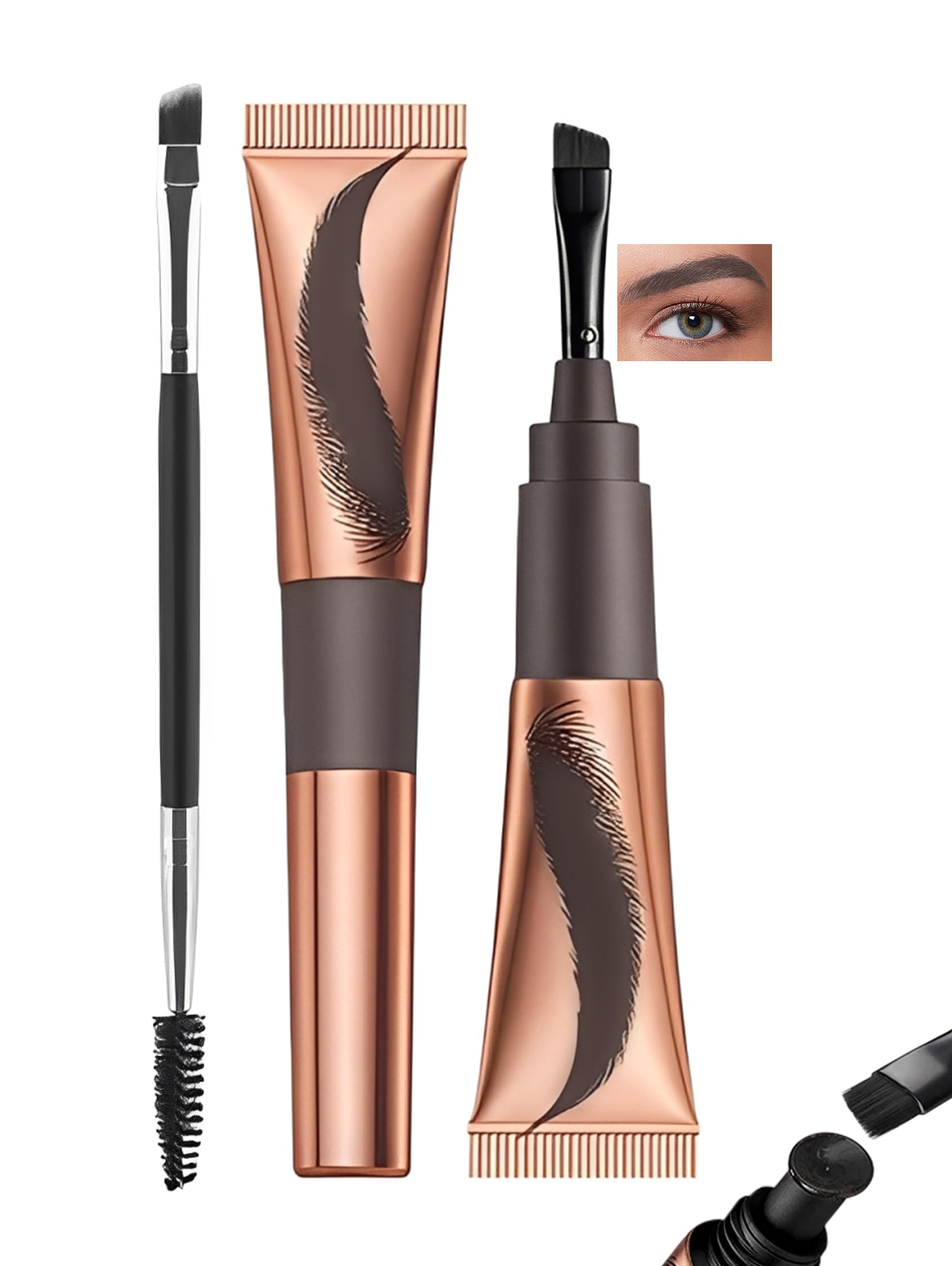 Erinde Peel off Eyebrow Gel, Waterproof & Long Lasting Eyebrow Tinted Stain, Smudge Proof Transfer-proof