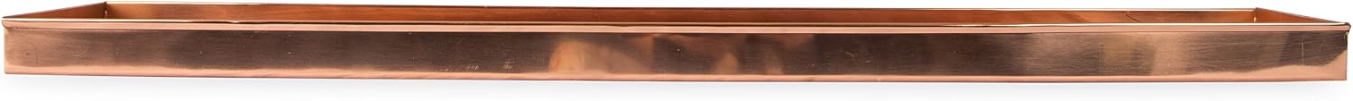 Achla Designs Long Copper Rectangular Windowsill Plant Tray, 29-in