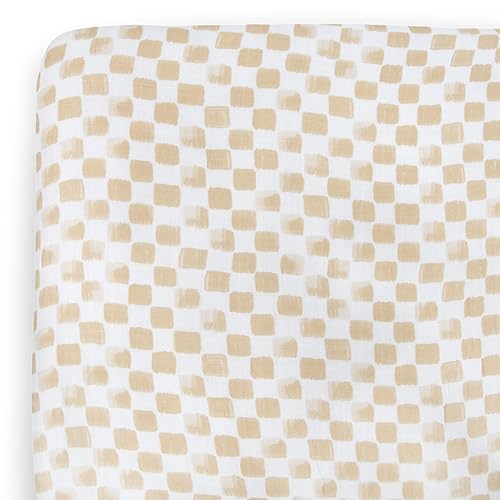 Little Unicorn Sábana bajera ajustable de muselina de algodón para cuna, súper suave, tamaño para colchón estándar de cuna y cama para niños