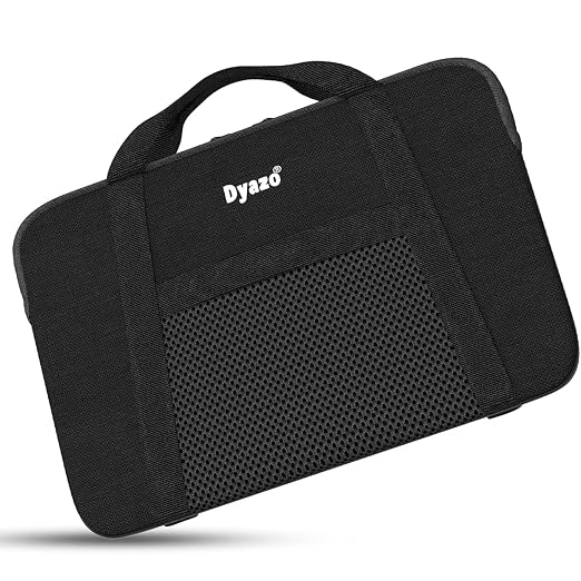 Dyazo 15.6 Inch Laptop Sleeve Case Cover Shockproof Protective Cover Bag Compatible for MacBook Pro 16, HP, Dell, ASUS, Acer, Lenovo and All Other Notebook (Black)