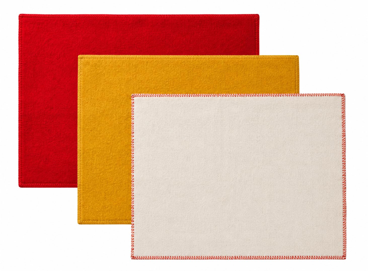 Red, Yellow & White Woolen Aasan - Premium Wool Handcrafted Perfect Mat for Meditation & Prayers - Soft, Comfortable (Combo of 3 Aasan) (Size 24 x 30 Inch) White (Size 18 x 18 Inch) PATITPAVAN-image-40