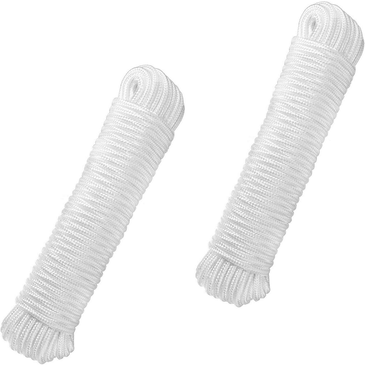 2 ALAZCO 80 ft. Extra Strong Diamond Braid Polypropylene Multi-Purpose ...