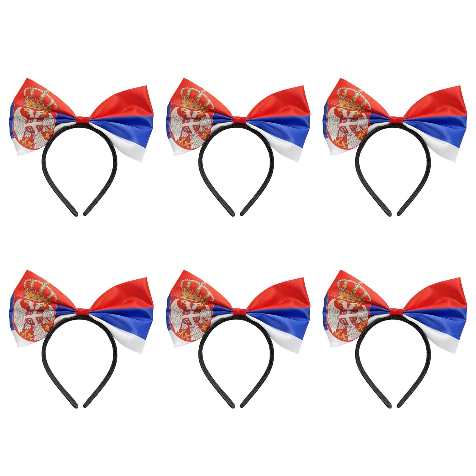 hogtnd 6-Piece Set of 2026 Football Event Headbands, Country Flags Pattern, Offer for Sports Events and Festivals, National Flags Headband