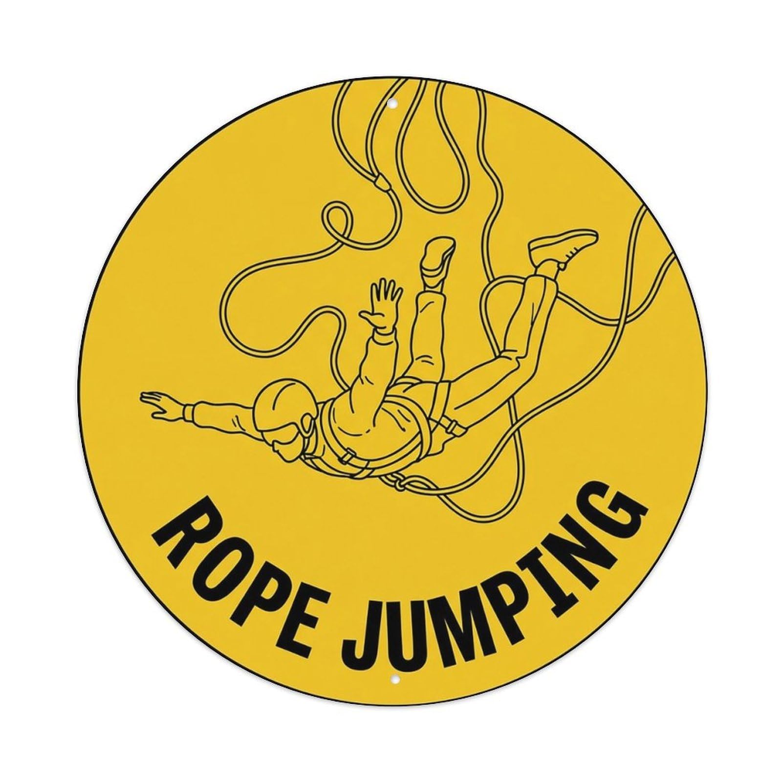 Vintage Rope Jumping Extreme Sports Vintage Metal Tin Sign Plaque Wall Decor for Cafe, Club Bar, Office, Garden Metal Poster 8x8Inch