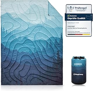 KingCamp Reisedecke Ultraleicht, Decke Wasserabweisend Kompakt,Outdoor Campingdecke Warme,kleines packmaß für Camping Büro Outdoor, (Frosttal,200x145cm)
