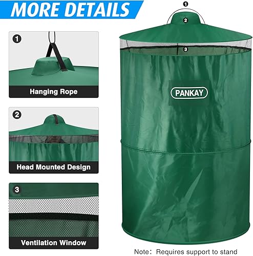 Miniatura 3 de PANKAY Tienda de campaña de privacidad desplegable, tienda de campaña portátil para acampar al aire libre, baño, refugio plegable para campamento y