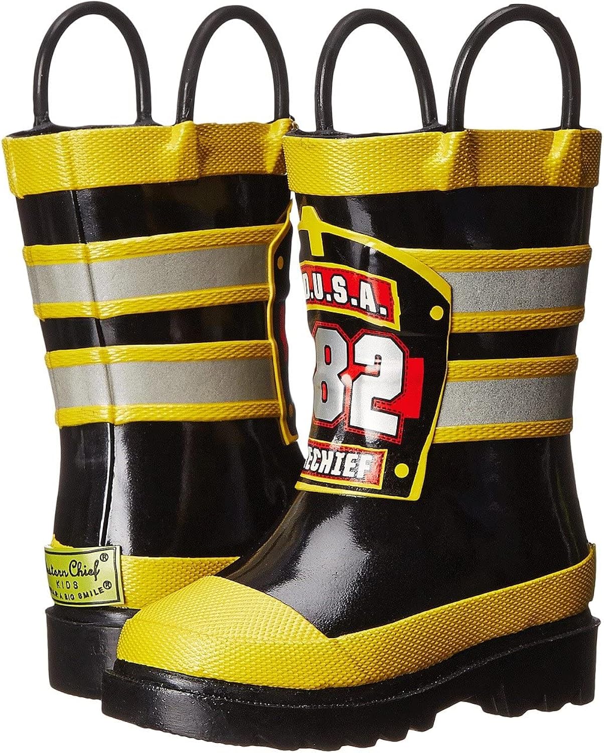Vista 4 de Western Chief Botas de lluvia Happy Helper para niño (niño pequeñoniño grande)
