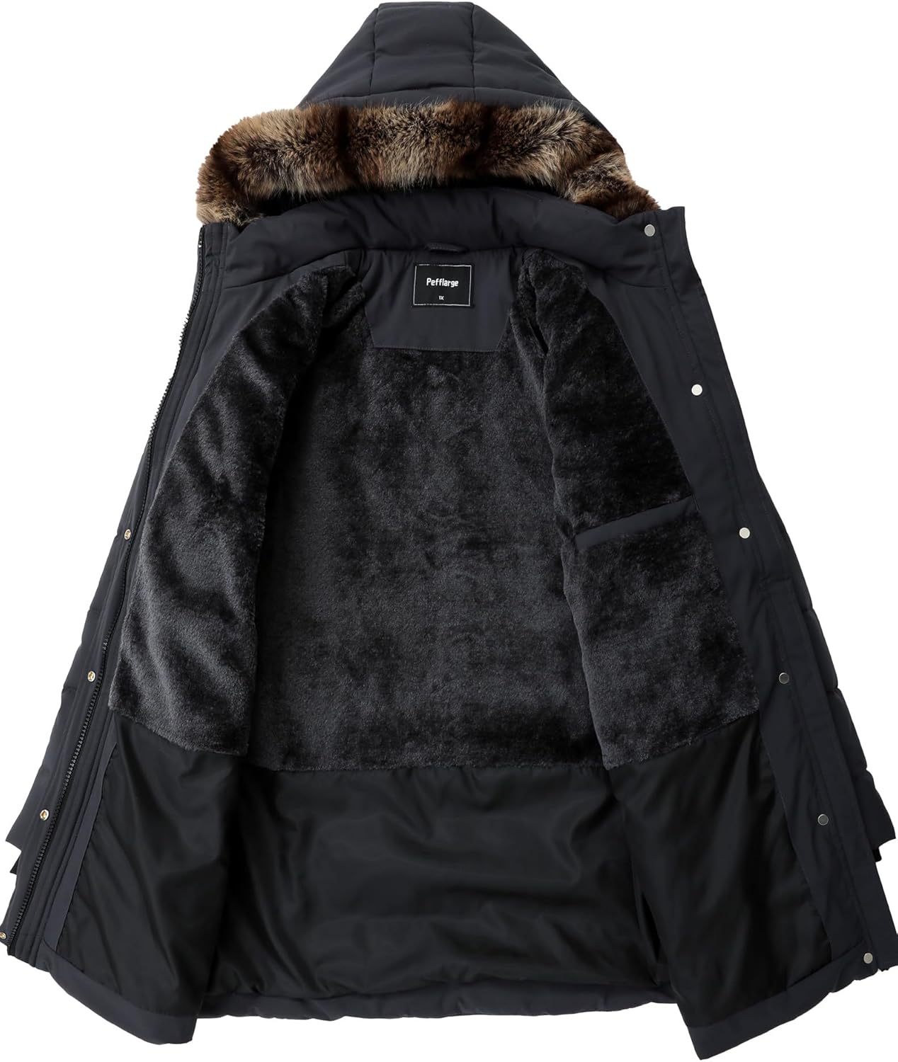 Women's Plus Size Parka Down Coat | Detachable Hood, Windproof, Waterproof, for Winter Comfort - Image 3