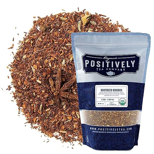 Organic Positively Tea Company Root Beer Rooibos Té hoja suelta 16 onzas