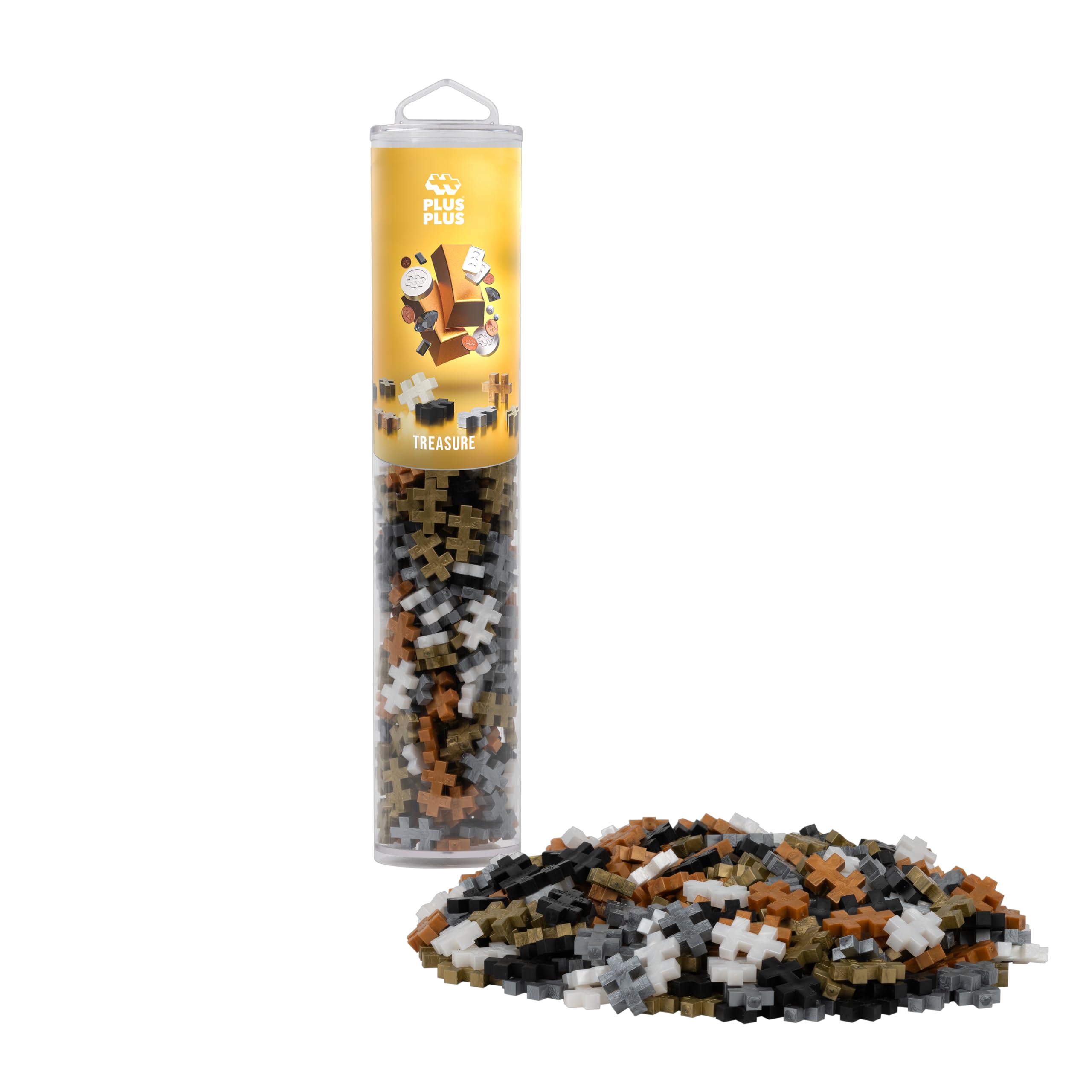 PLUS PLUS Building Blocks Toy - 240 pc Kids Construction Toys, Creative Learning Resources and STEM Play for Home and Travel - Girls and Boys Toys Age 5 Plus - Treasure 240 Pieces