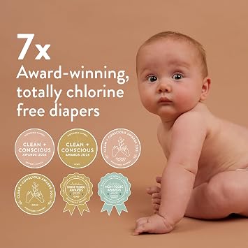 JOONYA Baby Diapers, Non-Toxic, Size 1 XS (4-9 lb, Full-Term Newborns)